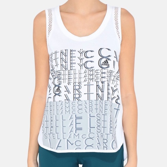 Stella McCartney adidas white logo graphic tank - Picture 5 of 6